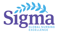Sigma Global Nursing Excellence Logo.